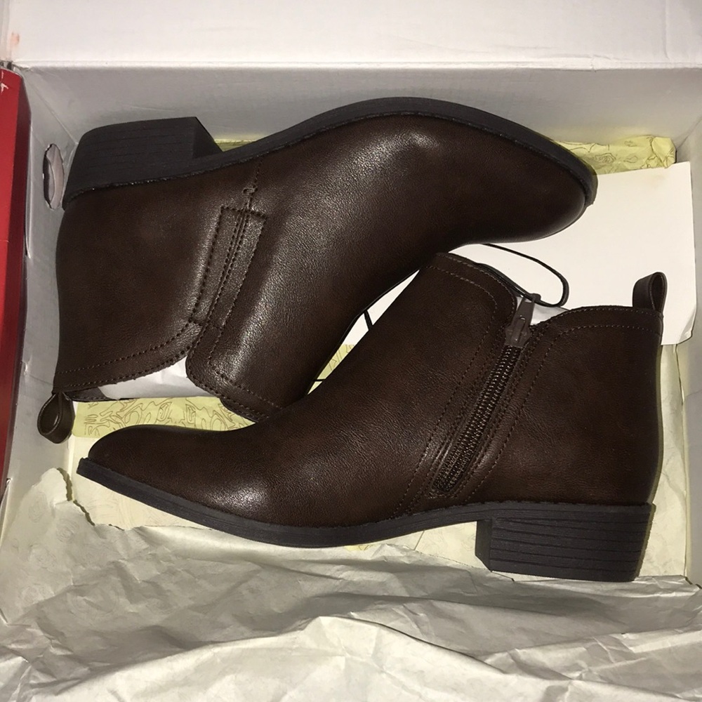 Brown booties